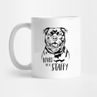 Staffordshire Bull Terrier loved by a staffy saying Mug